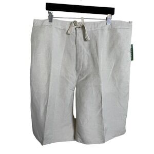 NWT Cubavera Men's Bermuda Drawstring Oat Shorts Size 2X Resort Coastal